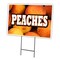 Signmission Peaches Yard Sign & Stake outdoor plastic coroplast window, C-1824 Peaches C-1824 Peaches - alternate 1